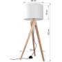 Sollux Lighting Legno lampa stojąca 1x60W drewno/biała SL.0523 zdj.2