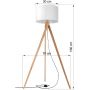 Sollux Lighting Legno lampa stojąca 1x60W drewno/biała SL.0524 zdj.2