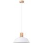 Sollux Lighting Fano lampa wisząca 1x15 W biała-drewno SL.1321 zdj.1