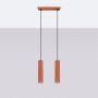 Sollux Lighting Karbon lampa wisząca 2x10 W czerwona SL.1631 zdj.3