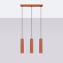 Sollux Lighting Karbon lampa wisząca 3x10 W czerwona SL.1632 zdj.3