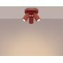 Sollux Lighting Karbon lampa podsufitowa 3x10 W czerwona SL.1639 zdj.4