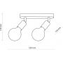 TK Lighting Simply lampa podsufitowa 2x15W biały/jasne drewno 4747 zdj.2