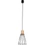 TK Lighting Modesto lampa wisząca 1x10 W czarna-drewno 10155 zdj.1
