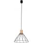 TK Lighting Modesto lampa wisząca 1x10 W czarna-drewno 10156 zdj.1