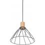 TK Lighting Modesto lampa wisząca 1x10 W czarna-drewno 10156 zdj.3