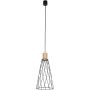 TK Lighting Modesto lampa wisząca 1x10 W czarna-drewno 10157 zdj.1