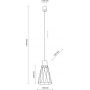 TK Lighting Modesto lampa wisząca 1x10 W czarna 10159 zdj.2