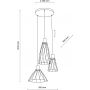 TK Lighting Modesto lampa wisząca 3x10 W czarna 10187 zdj.2