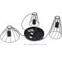 TK Lighting Modesto lampa wisząca 3x10 W czarna 10187 zdj.3