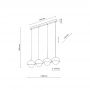 TK Lighting Bono lampa wisząca 4x8 W beżowa 10213 zdj.2