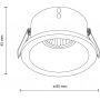 TK Lighting Opti Black lampa do zabudowy 1x10 W czarna 10577 zdj.2