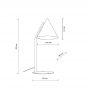 TK Lighting Cono lampa stołowa 1x15 W czarna 16009 zdj.2