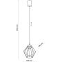 TK Lighting Galaxy lampa wisząca 1x15W czarna/miedziana 1642 zdj.2