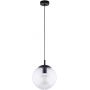 TK Lighting Esme lampa wisząca 1x15W czarny/przezroczysty 3266 zdj.1