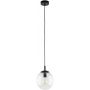 TK Lighting Esme lampa wisząca 1x15W czarny/przezroczysty 3267 zdj.1