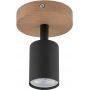 TK Lighting Top lampa podsufitowa 1x10W czarny/drewno 3290 zdj.4