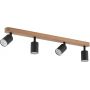 TK Lighting Top lampa podsufitowa 4x10W czarny/drewno 3293 zdj.2