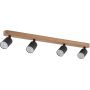 TK Lighting Top lampa podsufitowa 4x10W czarny/drewno 3293 zdj.5