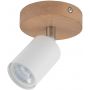 TK Lighting Top lampa podsufitowa 1x10W biały/drewno/chrom 3294 zdj.1