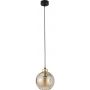 TK Lighting Devi Amber lampa wisząca 1x15W czarny/złoty/bursztyn 4645 zdj.1