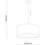 TK Lighting Earth lampa wisząca 3x15W szary/biały/czarny 4654 zdj.2