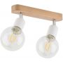 TK Lighting Simply lampa podsufitowa 2x15W biały/jasne drewno 4747 zdj.1