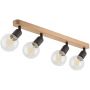 TK Lighting Simply lampa podsufitowa 4x15W czarny/jasne drewno 4752 zdj.1