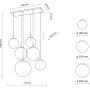 TK Lighting Esme lampa wisząca 6x15W czarny/biały 4793 zdj.2