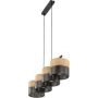 TK Lighting Nicol lampa wisząca 4x15W czarny/drewno 4802 zdj.4