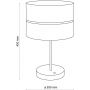 TK Lighting Hilton lampa stołowa 1x15W biała/złota 5073 zdj.2