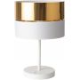 TK Lighting Hilton lampa stołowa 1x15W biała/złota 5073 zdj.1
