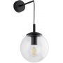 TK Lighting Esme kinkiet 1x15W czarny/przezroczysty 5387 zdj.1