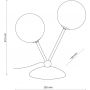 TK Lighting Fairy lampa stołowa 2x6W złota/biała 5434 zdj.2