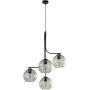 TK Lighting Cesar lampa wisząca 4x15W czarna/przydymiona 5727 zdj.1