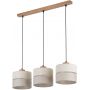 TK Lighting Eco lampa wisząca 3x15W szary/beżowy/drewno 5771 zdj.5