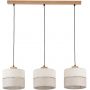 TK Lighting Eco lampa wisząca 3x15W szary/beżowy/drewno 5771 zdj.1