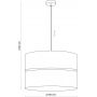 TK Lighting Eco lampa wisząca 3x15W szary/beżowy/drewno 5773 zdj.2