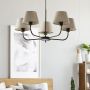TK Lighting Chicago lampa wisząca 5x15W czarny/len naturalny 3989 zdj.7
