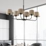 TK Lighting Chicago lampa wisząca 6x15W czarny/len naturalny 3999 zdj.7
