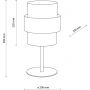 TK Lighting Calisto lampa stołowa 1x15W biały/czarny 5893 zdj.2