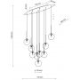 TK Lighting Esme lampa wisząca 9x6 W czarna 6148 zdj.2