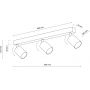 TK Lighting Top lampa podsufitowa 3x10 W czarna 6176 zdj.2