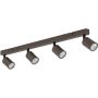 TK Lighting Top lampa podsufitowa 4x10 W brązowa 6182 zdj.1