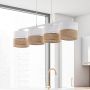 TK Lighting Linobianco lampa wisząca 4x15W biały/brązowy 6576 zdj.4