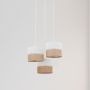 TK Lighting Linobianco lampa wisząca 3x15W biały/brązowy 6575 zdj.4