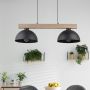 TK Lighting Oslo Black lampa wisząca 2x15W czarny/brązowy 4711 zdj.6