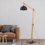 TK Lighting Orion lampa stojąca 1x15W czarny/jasne drewno 5582 zdj.6