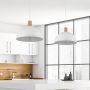 TK Lighting Oslo lampa wisząca 1x15W biały/brązowy 4851 zdj.5