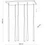 TK Lighting Piano lampa wisząca 6x6W biała 6428 zdj.2